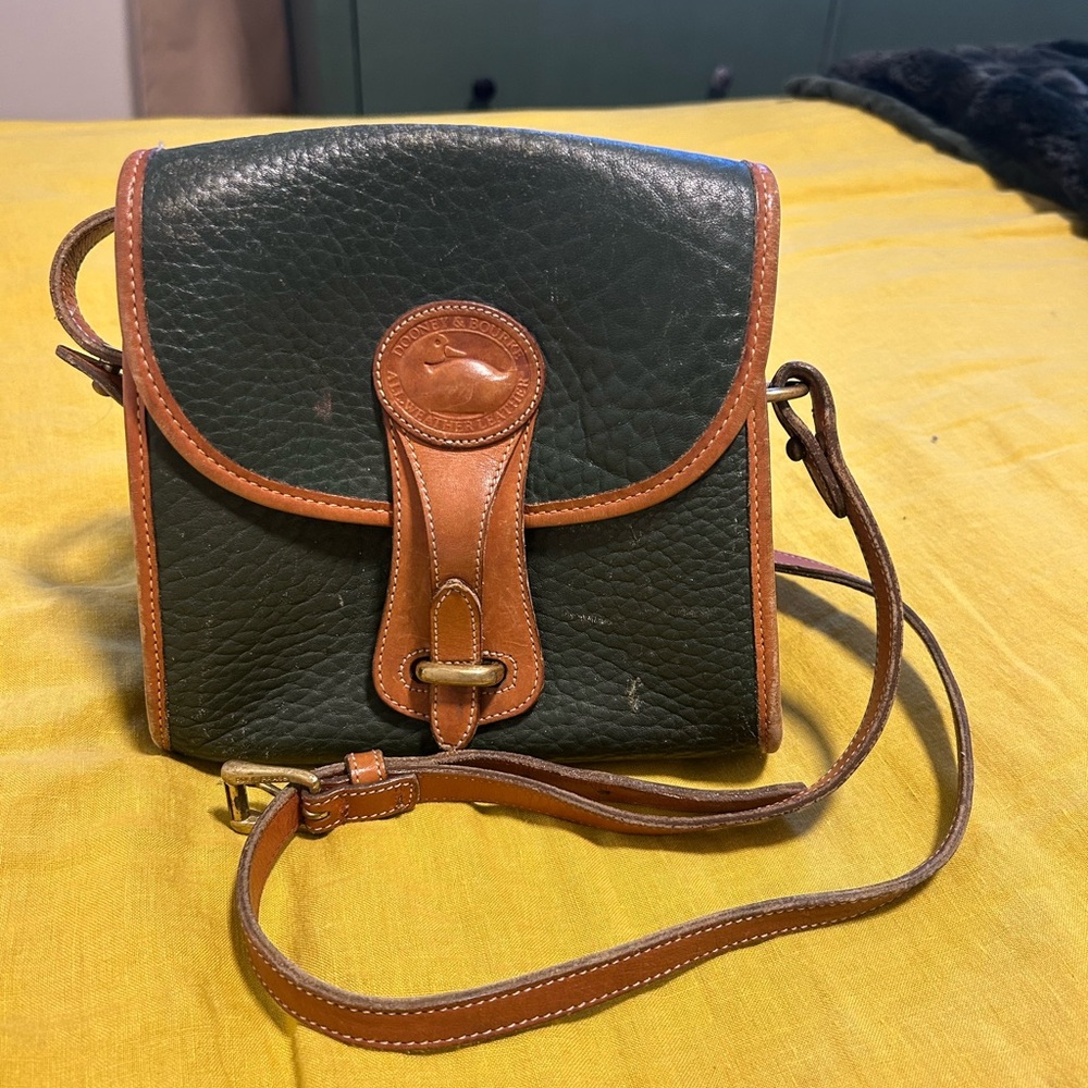 Vintage Dooney & Bourke forest green all weather leather
